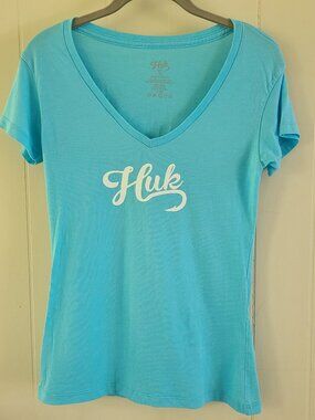 Huk Fishing Blue Short Sleeve T-Shirt Size Small